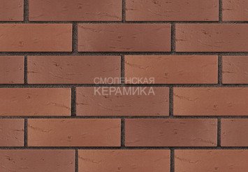 Кирпич лицевой керамический ЛСР Коричневый рустик, 1НФ 1