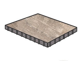 Тротуарная плитка Готика, "Квадрат Natur", 600x600x80 мм, юпитер