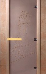 Дверь бан. DW 1900*700 кор. ольха-липа, береза САТИН с рис. Дженнифер, (00091)