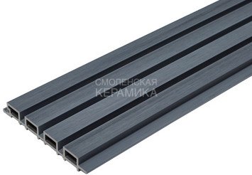 Фасадная (стеновая) реечная панель CM WALL, 219х26х3000 мм, EBONY (Серый) 1