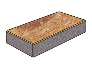 Тротуарная плитка Готика, "Картано Natur", 100 мм, терракота