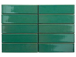 Кирпич керамический глазурованный RECKE GLANZ 0,7НФ арт.3-28-01-0-00 зеленый