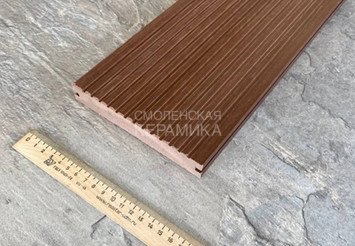 Террасная доска Latitudo Solid полнотелая 150x21x3000 мм, Каштан 7