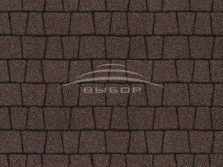 Тротуарная плитка Выбор "Антик", Гранит Коричневый, 60 мм