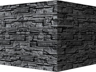 Декоративный камень 209-85 White Hills "Фьорд Лэнд" (Fjord Land), угольно-черный, угловой, без шва