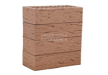 Кирпич лицевой керамический ЛСР Светло-коричневый рустик, 1НФ 4