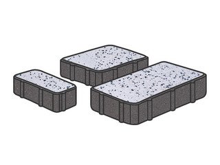 Гранитная тротуарная плитка Готика, Новый город Granite FINO, Покостовский