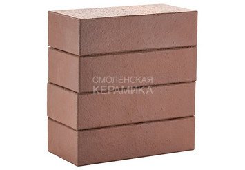 Кирпич лицевой полнотелый ЛСР Коричневый гладкий, 1НФ 3