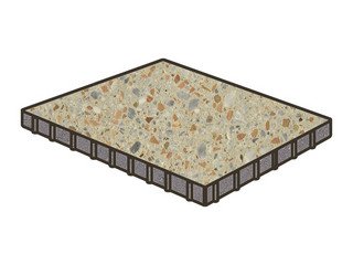 Гранитная тротуарная плитка Готика, Квадрат Granite FINO, 1000x1000x100, Зарф