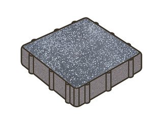 Гранитная тротуарная плитка Готика, Квадрат Granite FINO, 300x300x100, Суховязкий