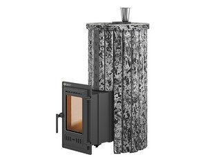 Печь для бани Эверест "Steam Master 24 ЧУГУН" Ламель Пироксенит Элит, S-20