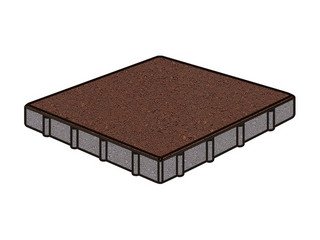 Тротуарная плитка Готика, "Квадрат Profi", 300x300x50 мм, красный