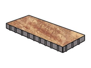 Тротуарная плитка Готика, "Плита Natur", 1000x500x80 мм, клинкер