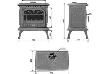 Печь-камин Везувий HR-15 