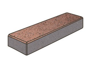 Тротуарная плитка Готика, Паркет Premiun Gold, 300x100x80 мм, цвет Голд 15
