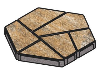 Тротуарная плитка Готика, "Полигональ Natur", 80 мм, альпин