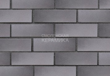 Клинкер фасадный ЛСР «Харстад» серый с серебром гладкий 1