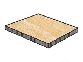 Тротуарная плитка Готика, "Квадрат Natur", 600x600x80 мм, янтарь