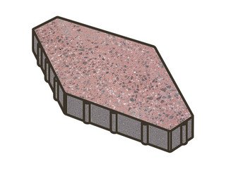 Гранитная тротуарная плитка Готика, Зарядье Granite FINO, 600x400x100, Ладожский