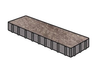 Тротуарная плитка Готика, "Плита Natur", 500x125x100 мм, какао