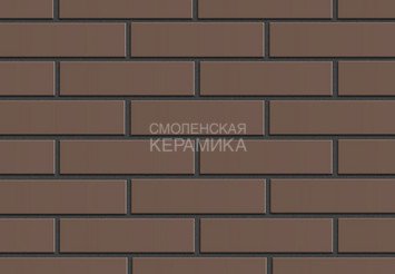 Кирпич облицовочный керамический ЖКЗ Темно-коричневый Гладкий 1НФ 1