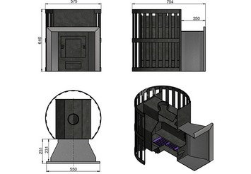 Печь ВЕЗУВИЙ газо-дровяная СКИФ Ковка 18 (ДТ-3) 3