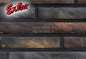 Фасадная плитка Real Brick «Extrа» Черный магнезит 1