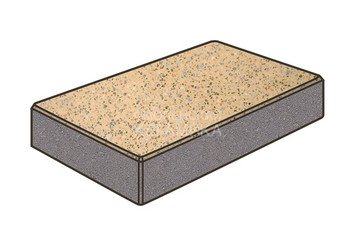 Гранитная тротуарная плитка Готика, Картано Granite FINO, 60 мм, Жельтау 1