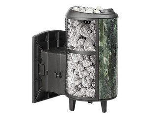 Печь банная "Атмосфера L" комбинированная сетка-ламель "Змеевик" наборный