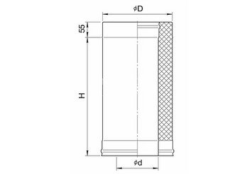 Сэндвич 0,5 м (430/0,5мм + оц.) Ф200х280, Ferrum GS 30-50Z 2