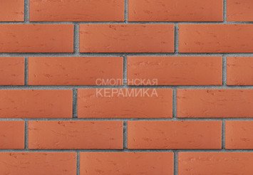 Кирпич лицевой керамический ЛСР Красный рустик, 1НФ 3