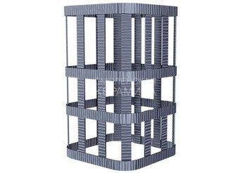 Сетка на трубу для Ураган под ШИБЕР (250х250х320) GFS ЗК 18/25/30, Гроза 18, Гром 30 1