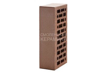 Кирпич лицевой керамический ЛСР Темно-коричневый гладкий, 1НФ 6