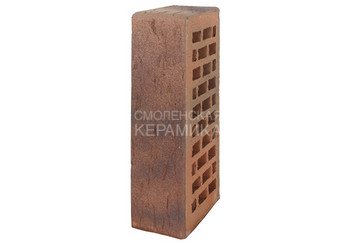 Кирпич лицевой керамический ЛСР Ореховый флэш, рустик, 1НФ 3