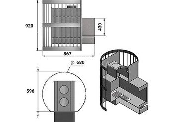 Печь ВЕЗУВИЙ Скиф Ковка 38 (205) 3