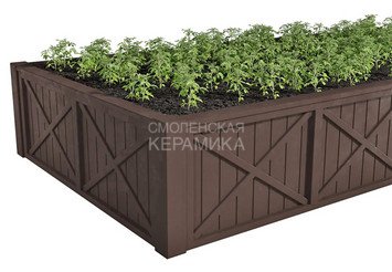 Модульная грядка Астра 3600x900x320мм (готовый комплект), коричневый 3