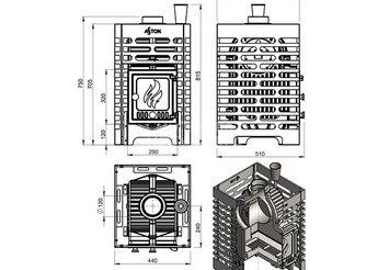 Печь для бани ASTON «Шторм 16» (ДТ-4) б/в 8