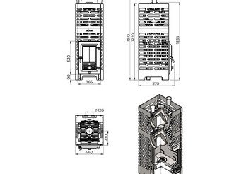 Печь для бани ASTON «Шторм 26 Турбопар» б/в (350) 6