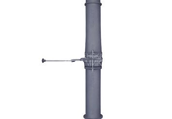 Чугунный шиберный модуль d-130 L-1000 1