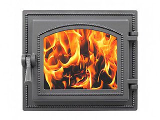 Дверка ВЕЗУВИЙ каминная 260 (Антрацит)