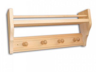 Полка банная 1 уровень 4 рожка СК М-49