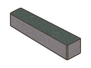 Тротуарная плитка Готика, "Ригель Profi", 80 мм, зеленый