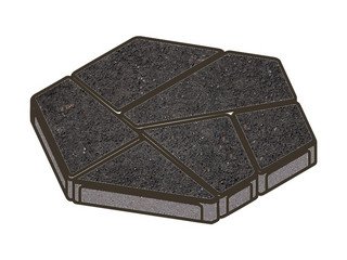 Тротуарная плитка Готика, Полигональ Premiun Gold, 893x780x80 мм, цвет Голд 21