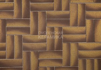 Клинкер тротуарный ЛСР ангобированный «МОНАКО» Золото Лонг 2