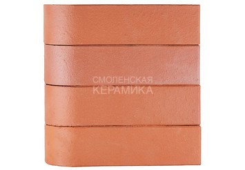 Кирпич лицевой полнотелый радиусный ЛСР Красный гладкий, R60 1НФ 2