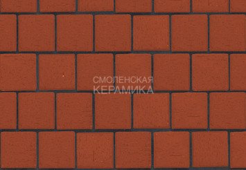 Клинкер тротуарный ЛСР «ЛОНДОН» квадро (под распил) красный 1