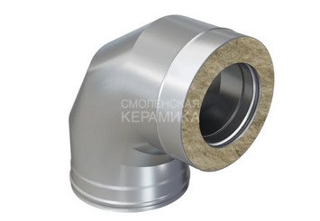 Сэндвич-колено 90° (AISI 430/0,5мм + оц.) Ф200х280, Ferrum GS 30-50 1