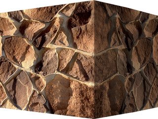 Декоративный камень 601-45 White Hills "Рутланд" (Rutland), коричнево-медный, угловой