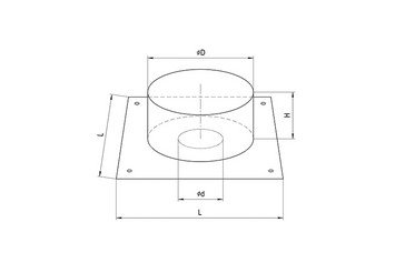 Потолочно проходной узел (430/0,5 мм) max t=200° C Ф110 2