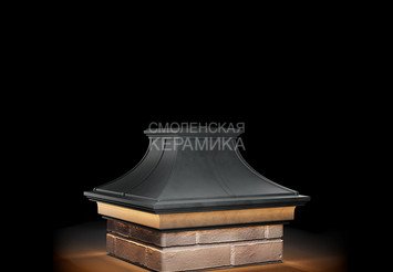 Колпак Zking Monblan Premium 385х385 с подсветкой на 1,5 кирпича серый 2